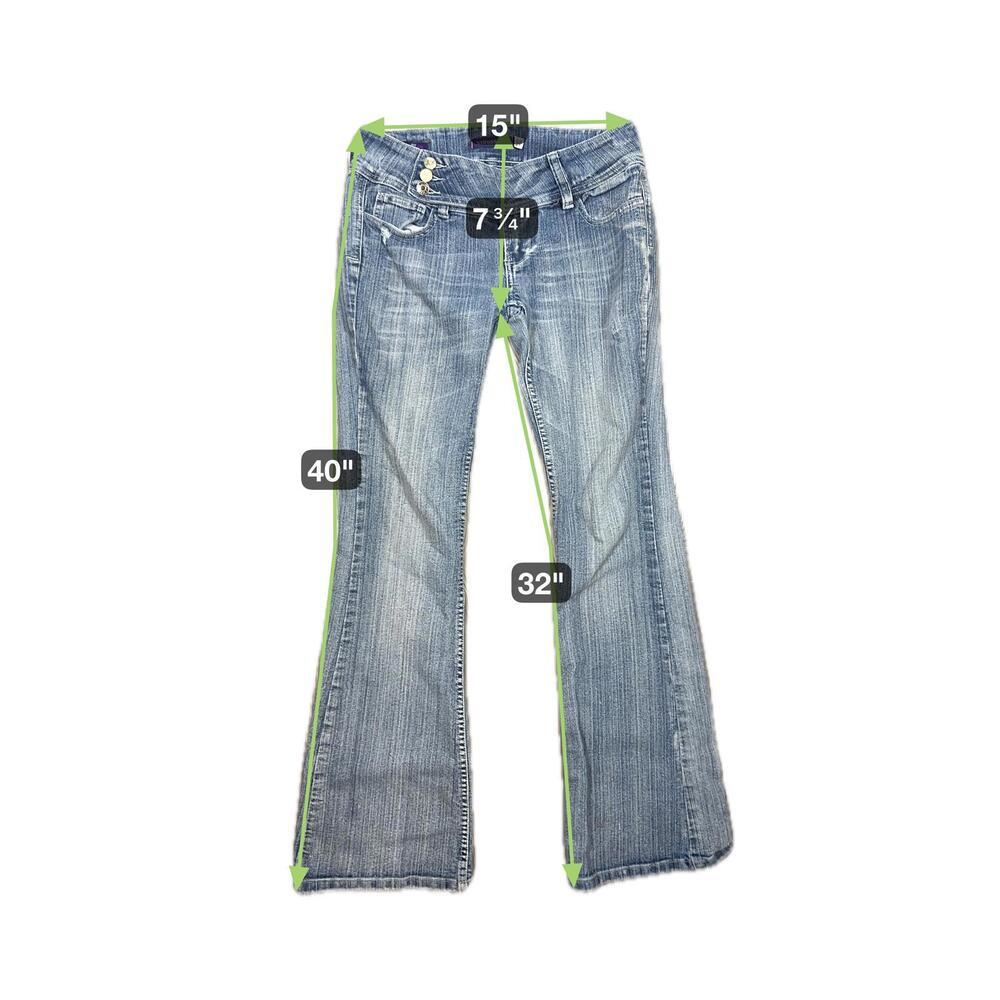 Y2K Vigoss Low Rise Flare Jeans with Triple Button‎ Detail - Picture 8 of 8